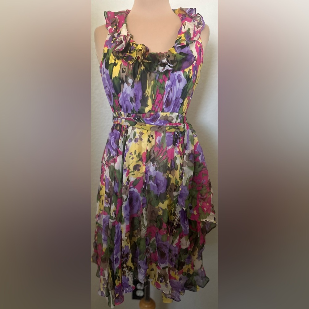 Suzi Chin for Maggy Boutique 💯 SILK  Dress
